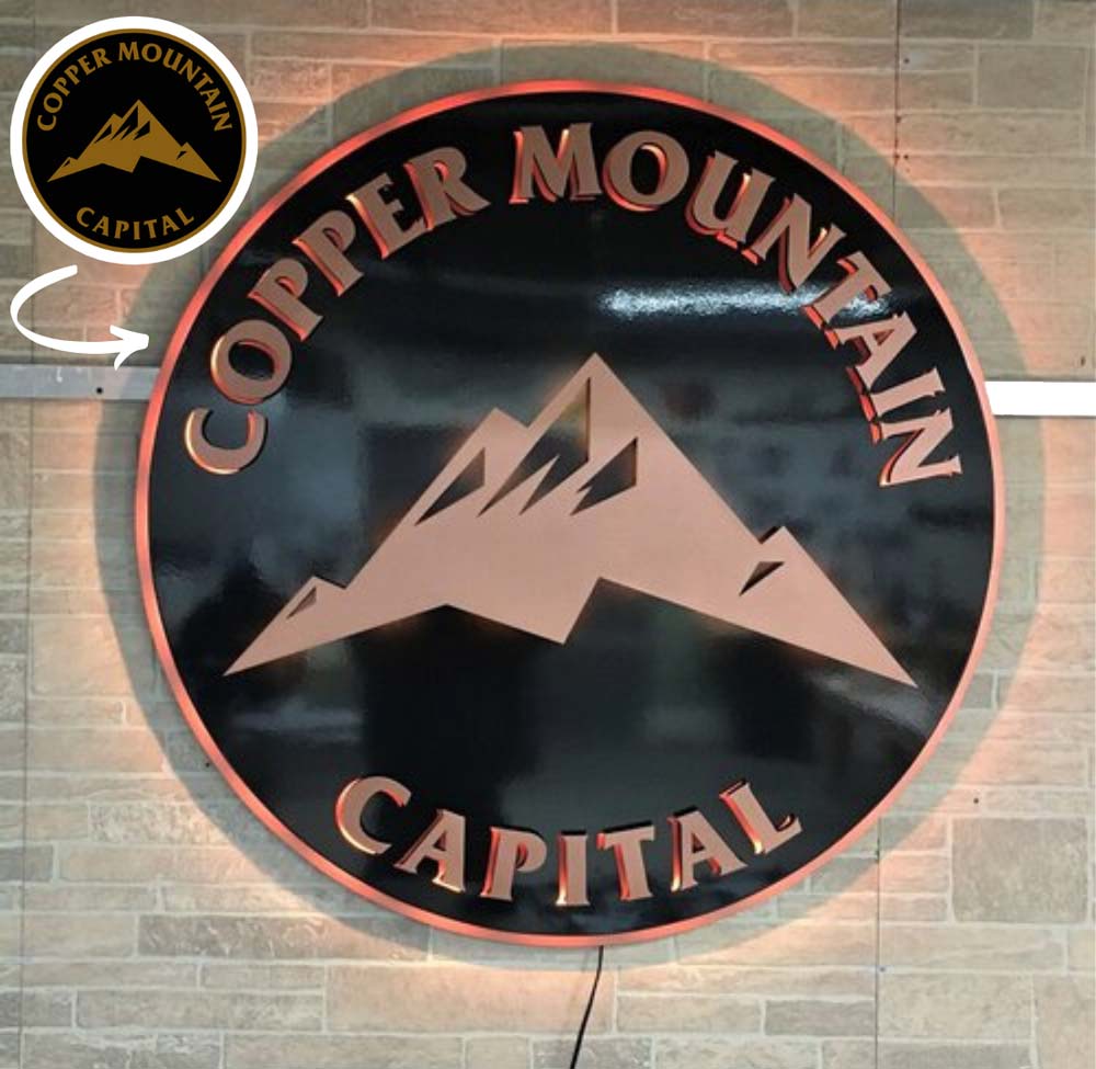 Copper Mountain Capital 3D custom sign