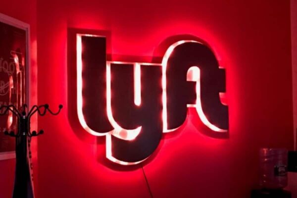 Lyft backlit sign