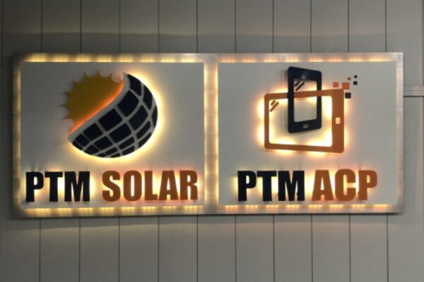 PTM Solar multi layer interior lit lobby sign