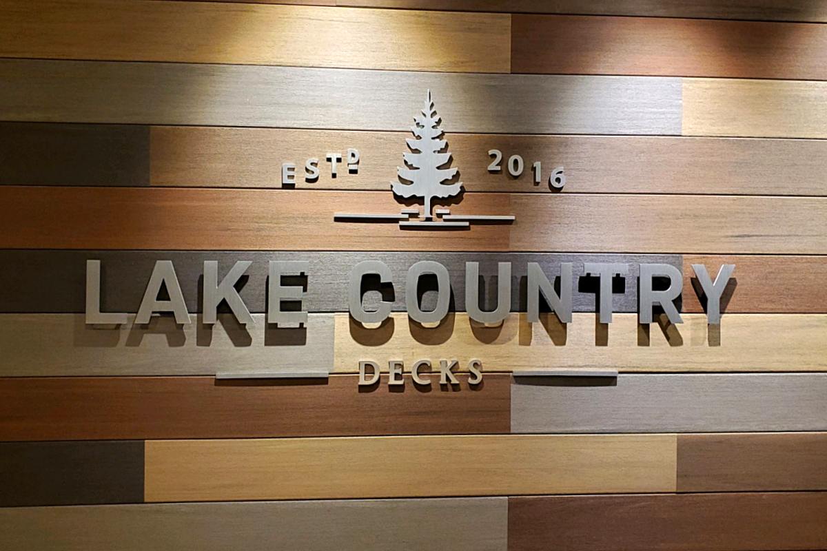 Lake Country custom metal office sign individuals