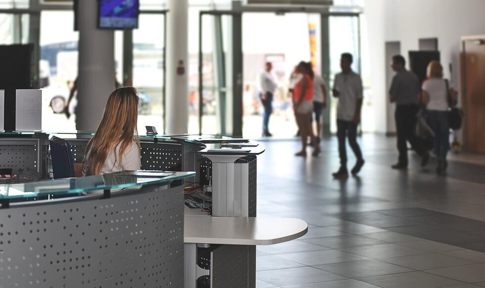 reception area of an office