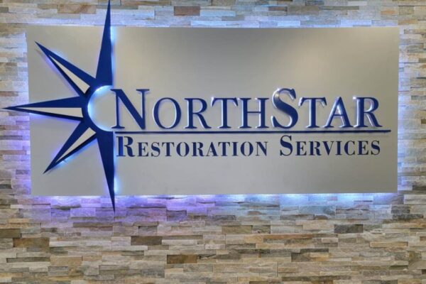 North Star Insurance custom lobby sign