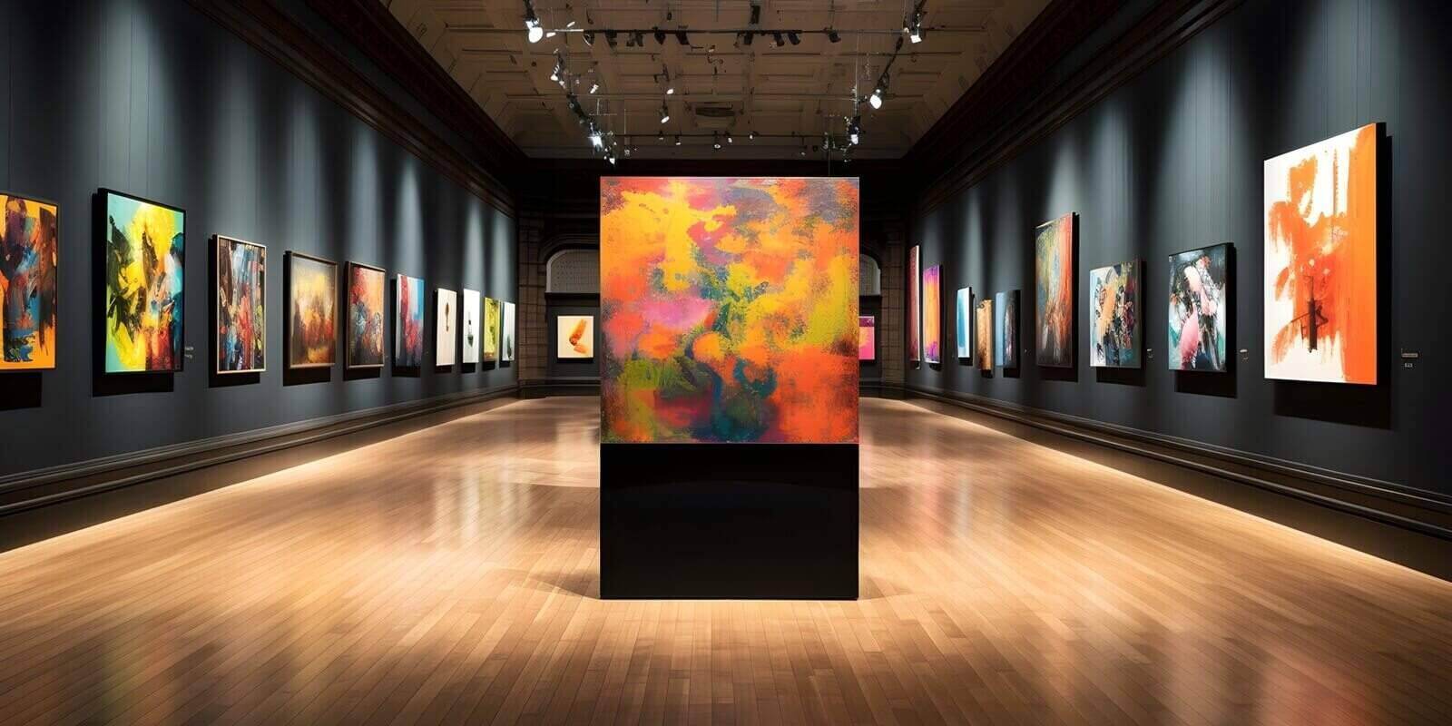 art gallery grandeur - displaying paintings
