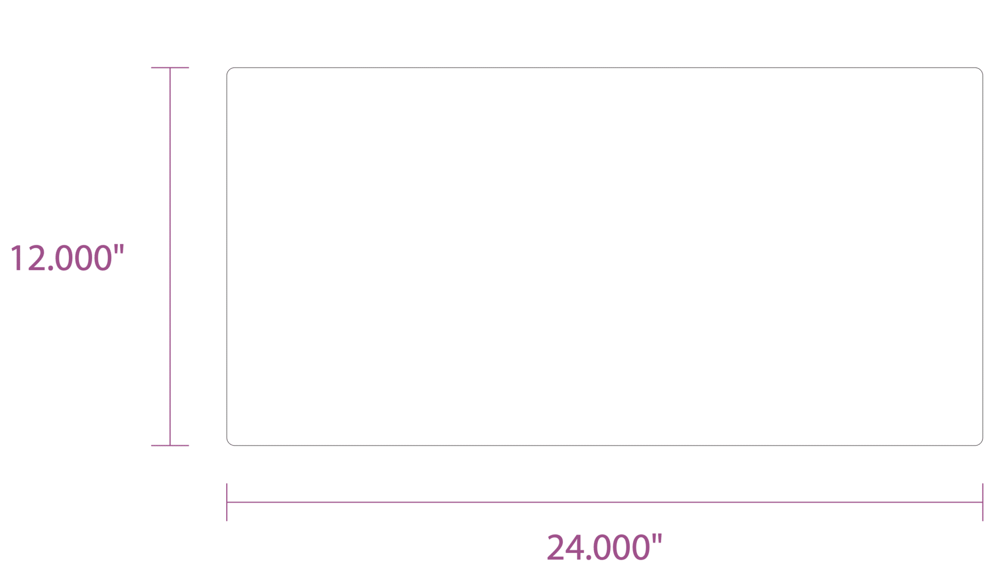 673 - 24x12in rectangle