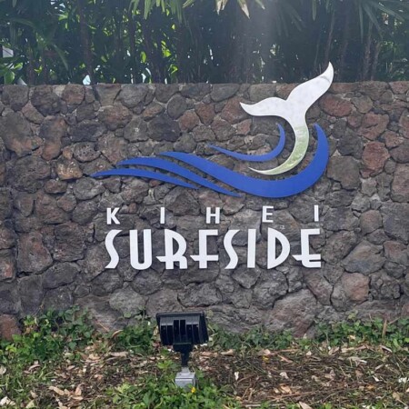 Kihei Hawaii Surfside Resort custom hotel sign