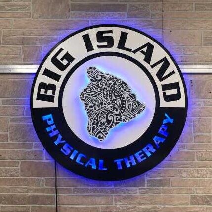custom illuminated sign for the big island physical therapy