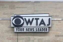 custom sign for owtaj your news leader with brushed aluminum