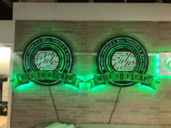 illuminated sign for the will to escape organization